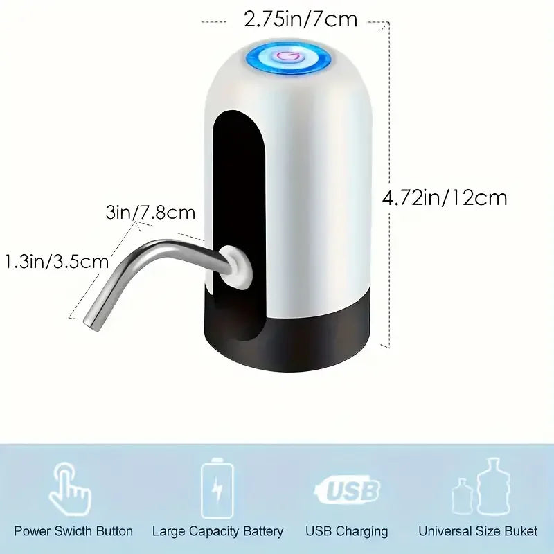 Automatic Electric Water Bottle Pump | USB Rechargeable Dispenser
